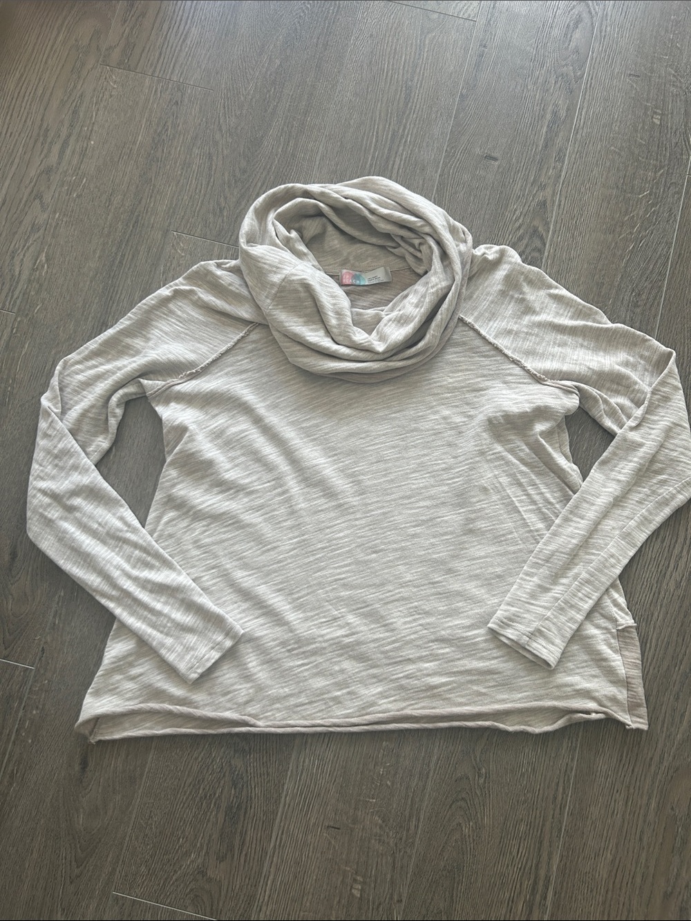 Free People Cowl Neck Cotton Long Sleeve